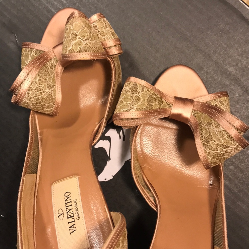 Valentino Garavanti Pink Lace & Satin Heels